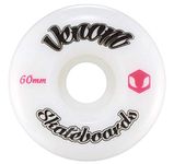 Venom Skateboards Wheels 99a Urethane for Street Skating Skateparks White Set of 4 Size 60mm