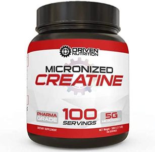 Driven Nutrition Creatine, 500g - Unflavored Micronized Powder, Physical Performance & Cognition - 5g Per Serving for Reduced Fatigue & Increased Strength, Muscle Mass, Endurance, & Speed