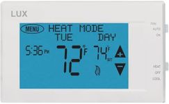 Lux Products TX9600TS Programmable Large Touchscreen Heating Cooling Thermostat, White