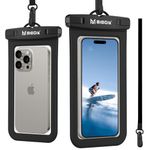 MIODIK Waterproof Phone Pouch with Detachable Lanyard, IPX8 Outdoors Travel Beach Cruise Ship Essentials, [Up to 7.0" Large] Fits for All iPhones (15, 14, 13...), Galaxy S24 S23 S22 - Black