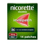 Nicorette InvisiPatch, Nicotine Patches Step 1, 25mg, 14 count, Effective and discreet Stop Smoking and Stop Vaping Aid, Nicotine Patches to Beat Cravings & Withdrawal Symptoms(Quit Smoking or Vaping)