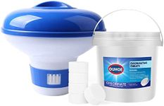 Yemetey pool Chlorine Tablets with Floating Dispenser (220g Tablets +Dispenser)