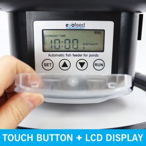 Evolution Aqua EvoFeed Automatic Fish Feeder – Outdoor Battery-Powered Pond Food Dispenser with Timer