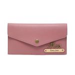 AICA Personalised Name & Charm Leather Wallet Gift for Women (Nude Pink) | Mother’s Day Gift for Mom | Gifts for Mom Mother in Law