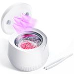 Ultrasonic Retainer Cleaner- Ultrasonic Cleaner for All Dental Appliances, Dentures, Aligner, Mouth Guard, Whitening Trays, Toothbrush Head (White)