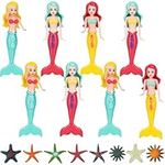 ASONA Pool Diving Toys, Swimming Pool Toys, Mermaid and Starfish Pool Toys Set for Toddlers Kids Age 4-8, 8-12, Diving Swimming Training Tools, Pool Party Favors, Pool Game Tools Pool Toys for Kids