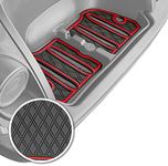 Xtreme Mats Bag Well Mat Rubber Liner Insert Protects Plastic Surfaces from Scuffs for Golf Carts - Fits Yamaha DR2 - RED Trim