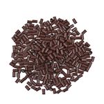 500 Pcs 3.4 mm Micro Link Ring Copper Tubes Beads Locks for I-Tip Human Hair Extensions (Brown)