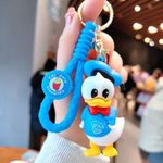 DD RETAILS 3D Cute Anime Keychains || Couple KeychainS With Wristband & Pendant || Cartoon Character Keychains For Boys & Girls (Pack Of 1) (Donald Duck)