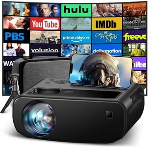 ELEPHAS 5G WiFi Projector, Full HD 1080P Supported Mini Projector with Tripod & Carry Bag, 200" Display Portable Outdoor Movie Projector, Compatible with iOS/Android/Windows/TV Stick/HDMI/USB