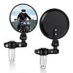 MICTUNING Mirror for Motorbike,Motorbike Bar End Mirrors Universal 7/8 inches 22mm Motorcycle Rear Bike Mirror,High Definition, Blast-resistant.3 inches Round Handlebar Wing Foldable Mirrors(2 Pack)