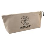 KLEIN TOOLS Canvas Bag with Zipper, Large Natural (5539LNAT)