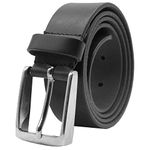 PELLE TORO Adventurer Mens Belt Leather, Handmade Belt for Men, Work Casual Leather Belt in Mens Gift Box, Trouser Sizes 36in - 40in, Black