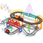 Toddler Train Set Toy, Christmas Electric Train Track Playset for 3 4 5 Years Old Kids, Boys and Girls