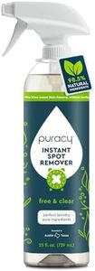 Puracy 25oz Instant Spot Remover & Fabric Stain Remover - Cleaning Spray, Stain Spray - Car Cleaner - Carpet Stain Remover, Carpet Spot Cleaner, Carpet Cleaning Solution, Free & Clear, 25 Fl Oz