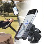 TAOSAMKF Upgraded Golf Cart Phone Mount Holder Compatible with iPhone/Galaxy/Google Pixel - Secure and Convenient Universal Phone Caddy for EZGO, Club Car, Yamaha Golf Carts