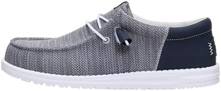HEYDUDE Men's Wally Funk Craft Mesh Slip On Shoe, Grey Size 11 | Lightweight Casual Loafer