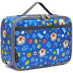 Kids Lunch box Insulated Soft Bag Mini Cooler Back to School Thermal Meal Tote Kit for Girls, Boys,football