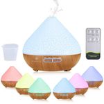 HANNEA® 500ml LED Humidifier Aroma Diffuser for Home 2 in 1 Electric Aroma Diffuser Oil Diffuser with Timer & Remote Control Diffuser Desk Essential Oil Diffuser for Home, Yoga, Bedroom, Office