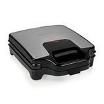 Princess Supreme XXL Sandwich Maker - for 4 Sandwiches - Extra Large Grill Surface 27.8 x 25.6 cm - 1 600 W - 127006, Black