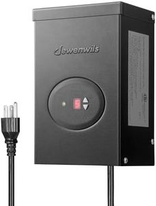 DEWENWILS 120W Low Voltage Landscape Transformer, Outdoor Transformer with Timer and Photocell Sensor, 120V AC to 12V AC, Weatherproof, for LED Lighting, Spotlight, Pathway Light, ETL Listed