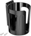 TRANSWARPS Boat Cup Holder, Large Mountable Cup Holder,Universal Multi Size Cup and Mug Holder, for Cars, Trucks, RVs, Vans, Boats (Black) (1-Pack)