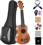 EASTROCK Soprano Ukelele Sapele Beginner 21 inch Ukulele Big Package Kit. Ukulele Ukalalee Suitable for Kids, Beginners. (21-Sapele)