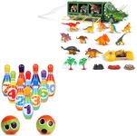 ToyVelt Kids Bowling Set + Truck Transporter