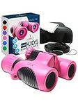 Binoculars for Kids High Resolution 8x21 - Pink Compact High Power Kids Binoculars for Bird Watching, Hiking, Hunting, Outdoor Games, Spy and Camping Gear, Learning, Outside Play, Boys, Girls