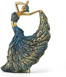 Peacock Dancer Statue Decor Modern 