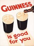 Novelty Retro Vintage Wall tin Plaque 20x15cm - Ideal for Pub shed Bar Office Man Cave Home Bedroom Dining Room Kitchen Gift - Guinness Beer Draught Bitter Stout Good For you - Decorative Sign