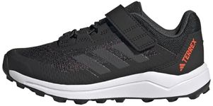 adidas Terrex Agravic Flow Hook-and-Loop Trail Running Shoes, core Black/Solid Grey/Solar red, 4.5 UK