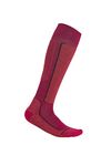 Icebreaker Calf Light Cushion Wool Ski Socks for Women, Electric Pink/Earth/Nightshade, Medium