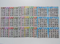 SmallToys Bingo Paper Game Cards - 6 Cards - 10 Sheets - 100 Books - 8 Inch by 12 Inch Size Disposable Sheet - Made in USA