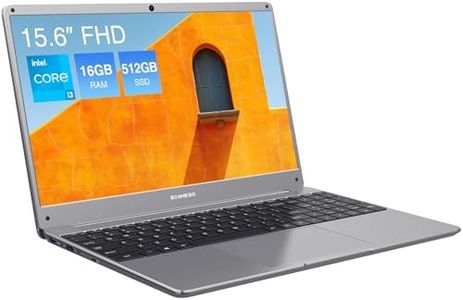 ECOHERO Laptop Computer, 15.6-inch FHD Display, 16GB RAM, 512GB SSD, Intel Core i3 Processor, Windows 11 Notebook for Students, 2.4G/5G WiFi, Ethernet RJ45, Numeric Keypad, USB-A, HD&MI