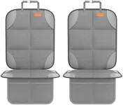 SMART ELF 2 Pack Car Seat Protector - 600D Fabric Waterproof Carseat Protector with Thickly Padded to Protect Your Car Seats from Child Seats and Pets (Light Grey)