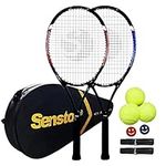 Senston Tennis Racket-27 inch 2 Players Tennis Racket Professional Tennis Racquet,Good Control Grip,Strung with Cover,Tennis Overgrip, Vibration Dampe