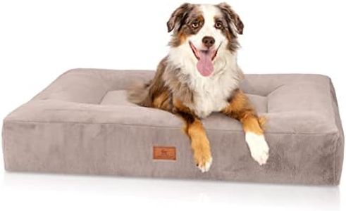Knuffelwuff orthopädisches Hundebett Midland M-L 80 x 60cm Grau - Hundekissen für große, mittelgroße und kleine Hunde - Waschbar