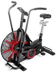 Strongology TITANIUM Assault Bike Heavy Duty Fitness Stationary Air Resistance Bike with LCD Display