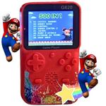 New Edition G620 Gamebox Handheld,Retro Video Game for Kids SUP + 500 in 1:Super Wide LCD for TV,Classic Games Like Contra1 Contra Force Super Mario Bros Street Fighter-USB Recharge (Multicolor)