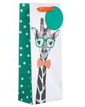 UK Greetings Bottle Bag for Him/Her/Friend - For Birthdays, Congratulations & Other Events - Giraffe Design