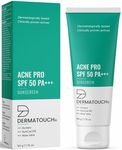 DERMATOUCH Acne Pro SPF 50 PA+++ Sunscreen | Non-acnegenic | UVA-UVB Protection | Zero White Cast | Unisex | 30gm