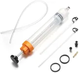 FOUR UNCLES 500cc Fluid Extractor & Fill Pump for Automotive Use - Oil Syringe with a 28" Hose & Two 12" Extension Tubes for Easy Oil Change