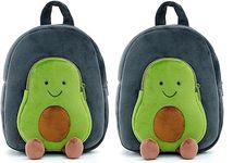 blue tree Cute Boy's and Girl's Plush Bag Quality Full Embroidery Designs Mini Travel Backpack Avocado (Avocado-Avocado)