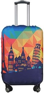 Explore Land Travel Luggage Cover Fits 18-32 Inch Luggage (XL(31-32 inch luggage), Modern City)