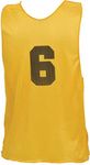 Champion Sports Numbered Mesh Adult Practice Vest, Yellow (Pack of 12)