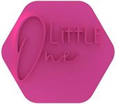 LissieLou Little One Cookie Stamp Baby Shower or Gender Reveal Party Icing Fondant Embosser - Light Pink