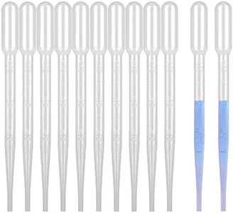 moveland 3ML Plastic Pipettes Disposable Eye Dropper Pipettes, Premium Graduated Pipettes Essential Oil Transfer for Makeup Tool, Science Class, Crafting, DIY Ar, 10 PCS