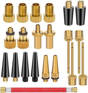 Brass Presta Schrader Valve Adapter Tools, Ball Pump Needle, Bike Tire Valve Pump Adapters, Pump Tools, Presta Valve Adapter Bike Pump Accessories Fit for Bike Gym Balloon Toy Pump(21Pcs)