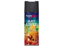 Plasti-kote 3101 400ml Super Spray Paint - Matt Black (Packaging may vary)